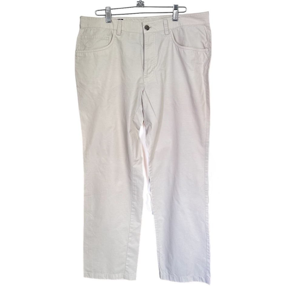 INC International Concepts Womens Sz 32 X 30 Pants Ivory Nylon Cotton Blend